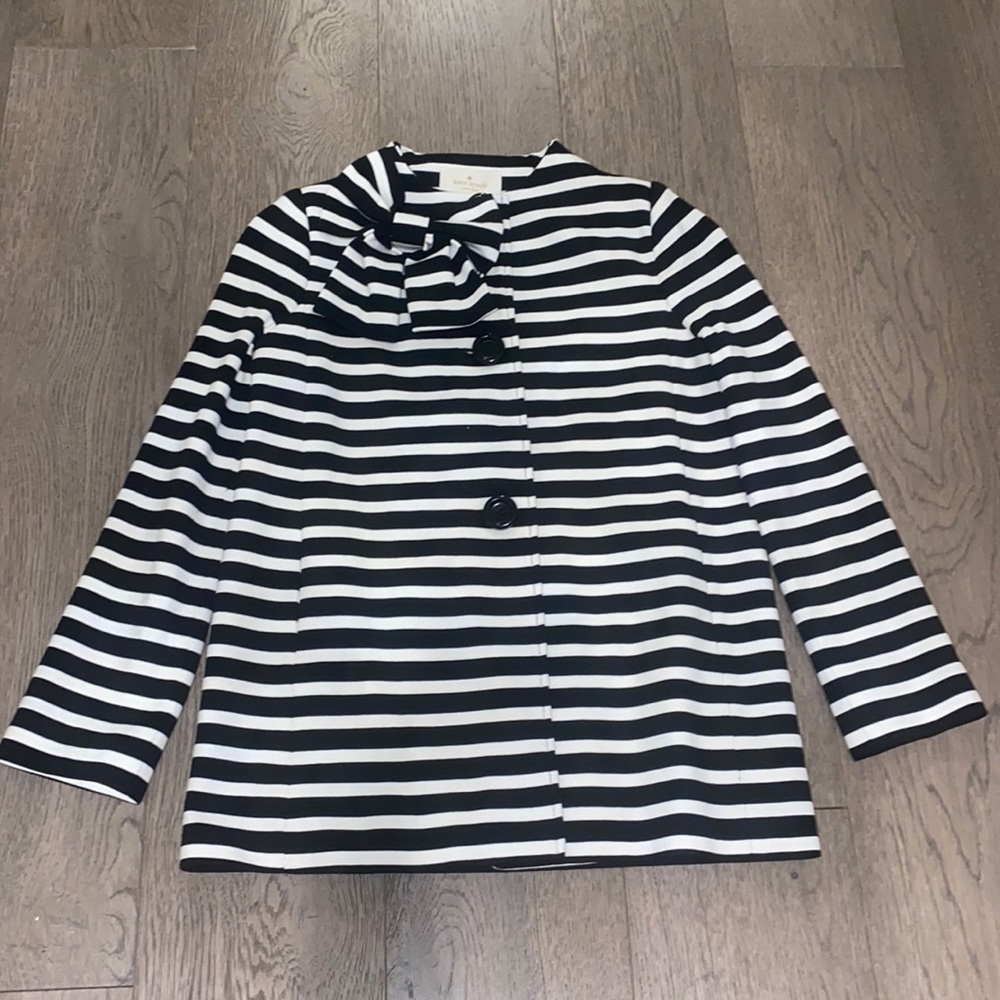 COPY - KATE SPADE Dorothy Jacket. Size S. Black/Cream Stripe.